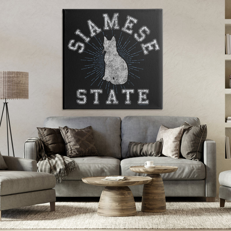 Art mural sur toile Siamese Cat State par Spirit Animals / Life Is High, H 36 po x l 36 po