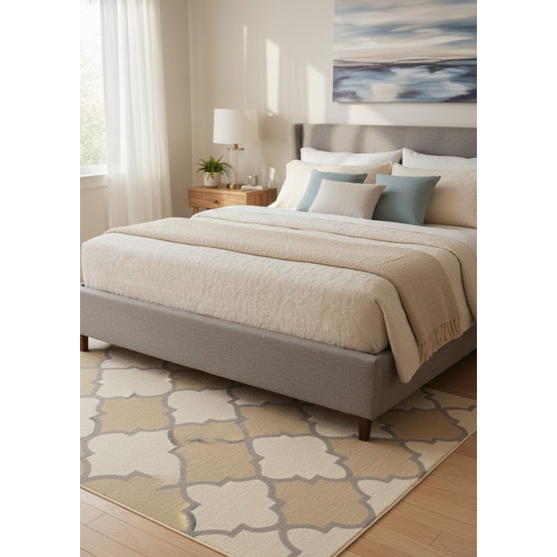 Multicolore tapis rectangulaire touffeté à la main Jasminder Trellis 5 pi x 8 pi