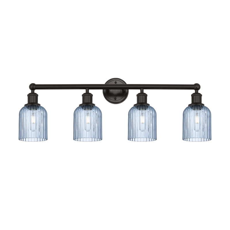 Fiennes 4 - Light Dimmable Vanity Light, Oil Rubbed Bronze, Blue