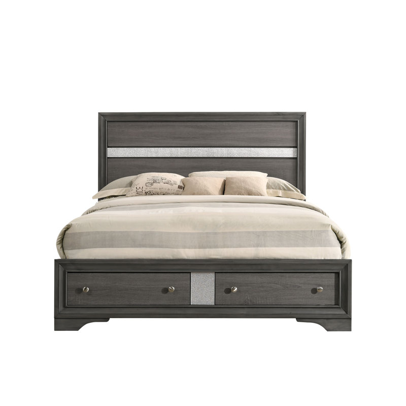 Smartt 5 Piece Bedroom Set, King, Gray