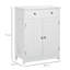 Freestanding Bathroom Storage Cabinet W/ 2 Drawers Grey-86370869