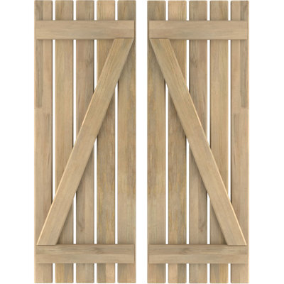 Volets de planche-n-lattes avec barre en Z (par paire) Americraft (2 lattes)