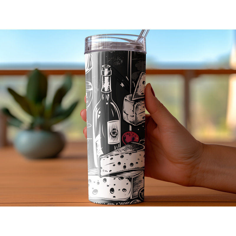 Choose Handmade Tumblers 591ml Vacuum Insulated Stainless Steel (18/8) Travel Tumbler with Straw