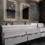 Meuble-lavabo double mural Albizu-69316016