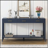 High-Quality Console Table with Vertical Stripe Drawers for Various Rooms