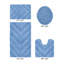 Ensemble de tapis pour salle de bain 100% coton de qualité supérieure Hugo 4 pièces avec envers antidérapant, lavable à la machine, luxueux tapis Chervon à motif super absorbant et touffeté pour la salle de bain, la douche et la baignoire-348628245-350614662