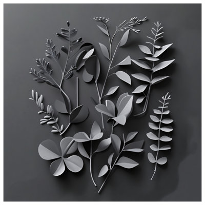Leaves Shower Curtain - Nature Bathroom Decor Minimalist