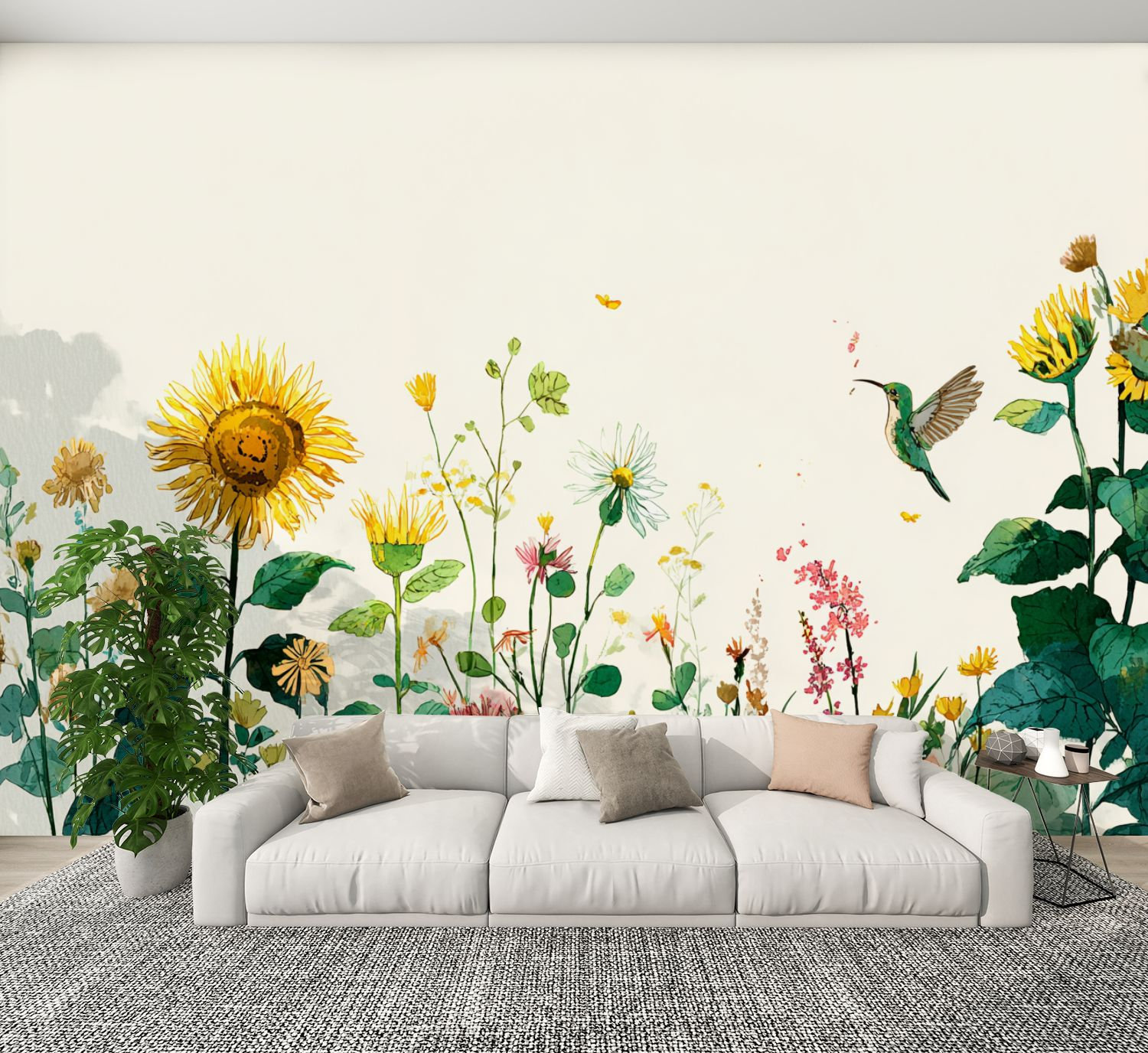 Red Barrel Studio Floral Peel and Stick Wallpaper Vibrant Floral ...