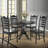 Classic Black 42-Inch Round Dining Table with Space-Saving Pedestal Design-1205639692