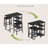 Dining Table Set with Storage Shelves