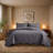 Floral Embossed Microfiber Quilted Bedspread Set-124308863-124308868