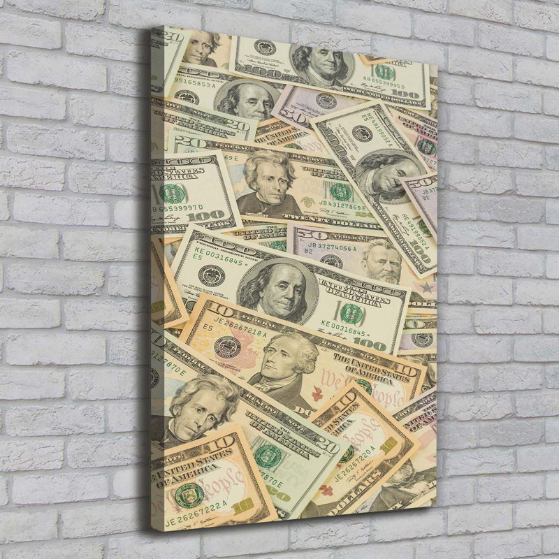 Dollar Banknotes - Wrapped Canvas Print