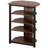 Ioulia Corner TV Stand, AV Media Stand, Corner Audio Tower with Storage Shelves and Steel Frame-1515734253