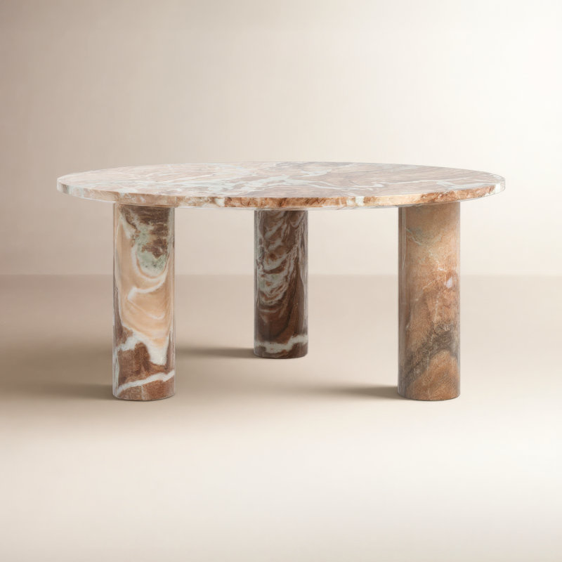 Izel Single Coffee Table, Brown/White