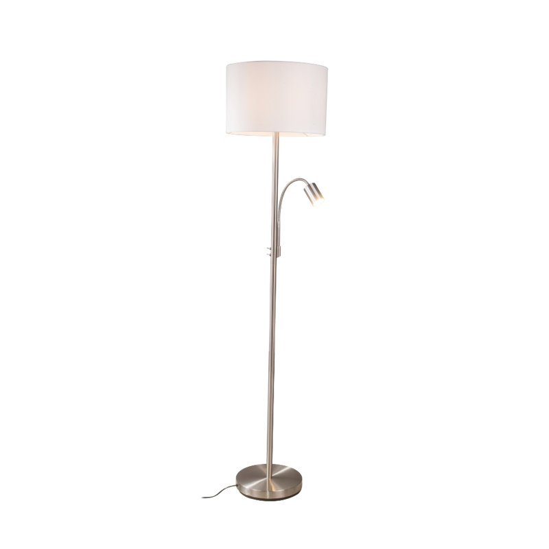 Azirah 170cm Traditional Floor Lamp, Silver, Grey