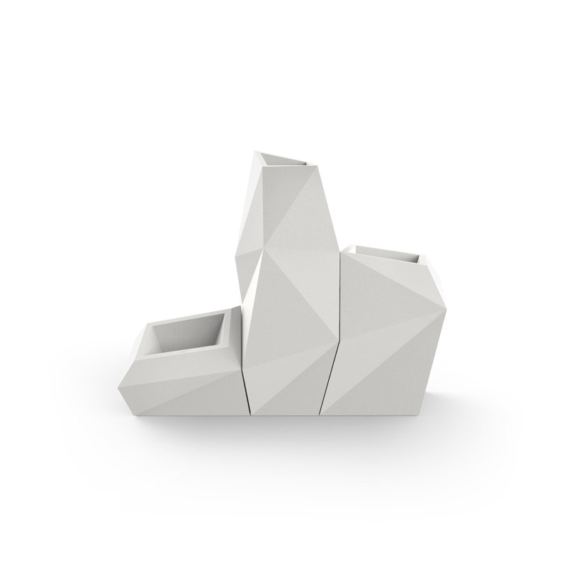 Faz Pot Planter, 27.5" H x 25.75" W x 21.75" D, White