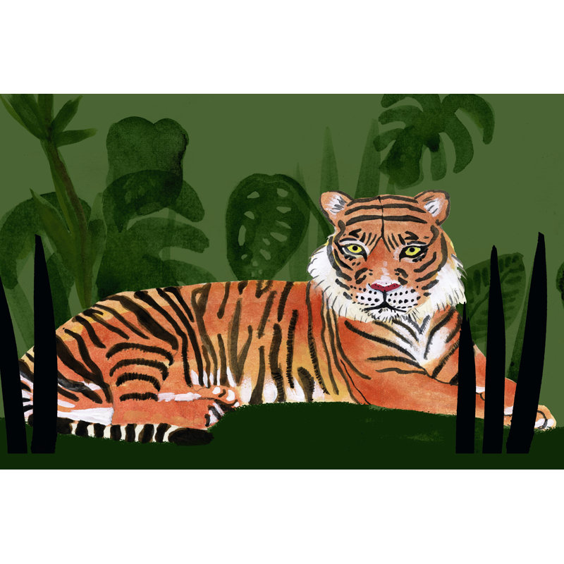 Tiger I - Painting, 61 cm H x 91 cm W, Wrapped Canvas