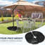 4 poids de base de parasol - 150 lb Capacité, noir, remplissage eau / sable, caractéristique similaire, extérieur toutes saisons, 4, apparence, prêt