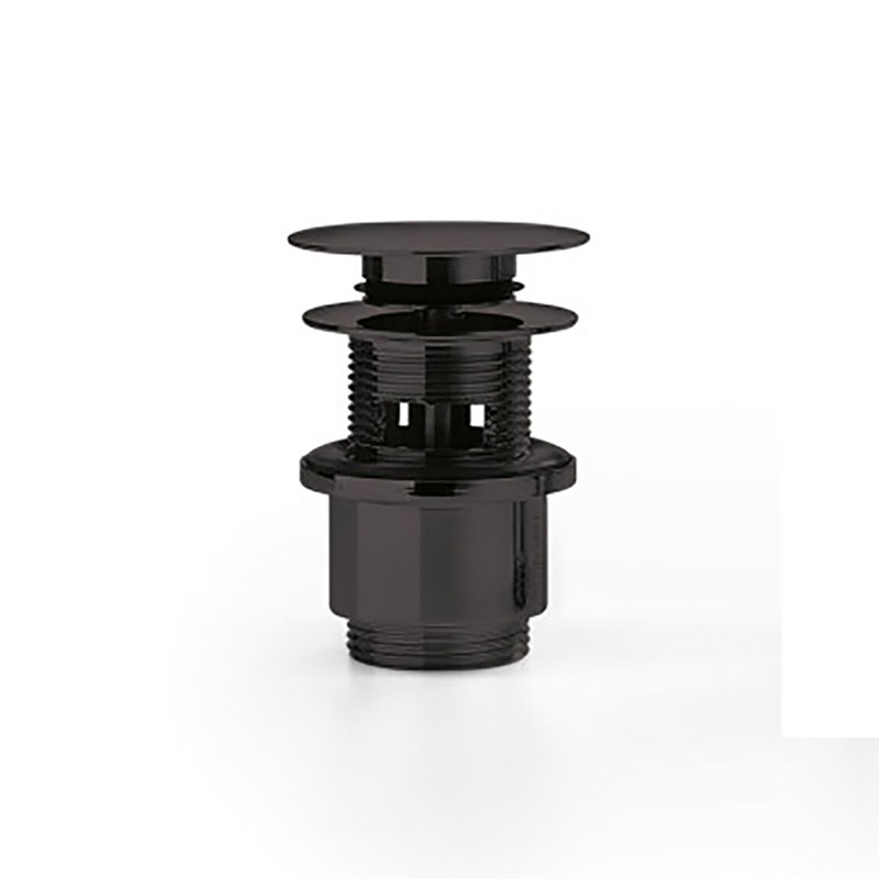 1.25" Pop-Up Bathroom Sink Drain with Overflow, Matte Black