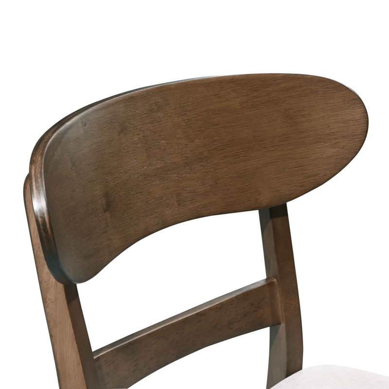 Chaise rembourrée en bois massif, Noyer