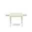 L'ensemble 3 pièces de table et chaises de cuisine contient une table de salle à manger rectangulaire avec Dropleaf et 2 chaises Parsons en tissu gris, lin blanc-106903485-106903481-109975324