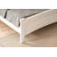Lit double élégant, panneau de fibres à densité moyenne laqué blanc, 47,2 po x 38,6 po x 78,7 po | Fabrication 100% durable, conception traditionnelle | Parfait pour les chambres confortables et les décors intemporels, cadre élégant et robuste-1635606895