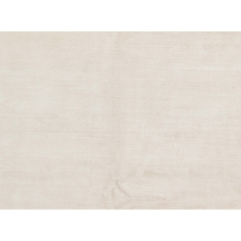 Hand-Knotted High-Quality Ivory Area Rug