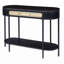 Table de canapé ovale avec tablette inférieure