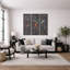 «Whimsical Woodland Animals and Botanical Pattern Illustration», reproduction d'art sur toile encadrée-743576724-743576726