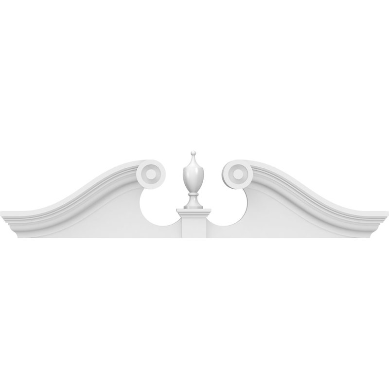 Fronton en PVC de qualité architecturale Rams Head, H 9 po x l 36 po x P 2-3 / 4 po