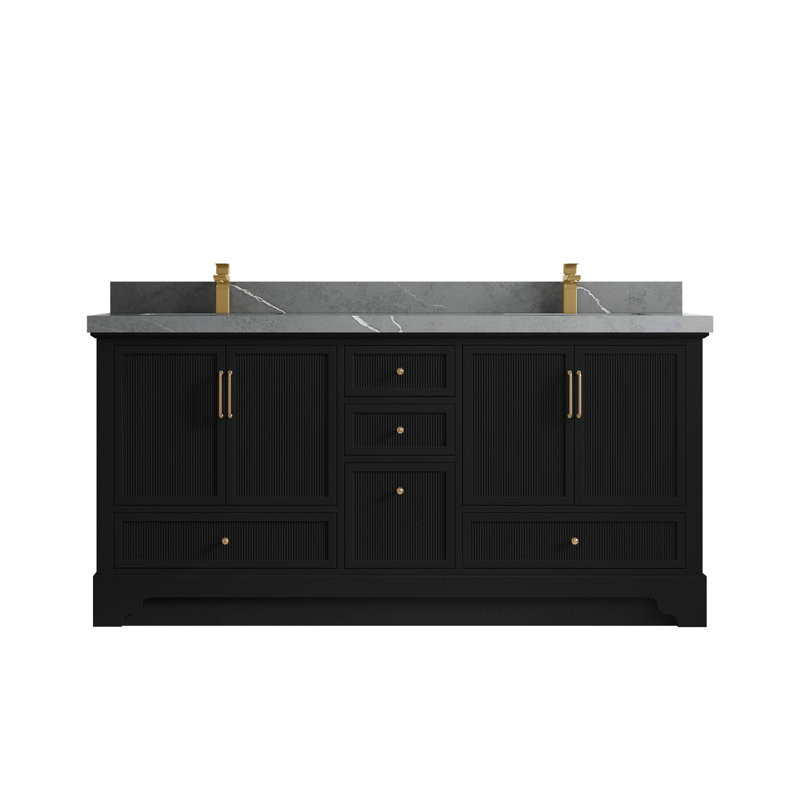 Alys 72" Double Bathroom Vanity Set (Knobs Option)