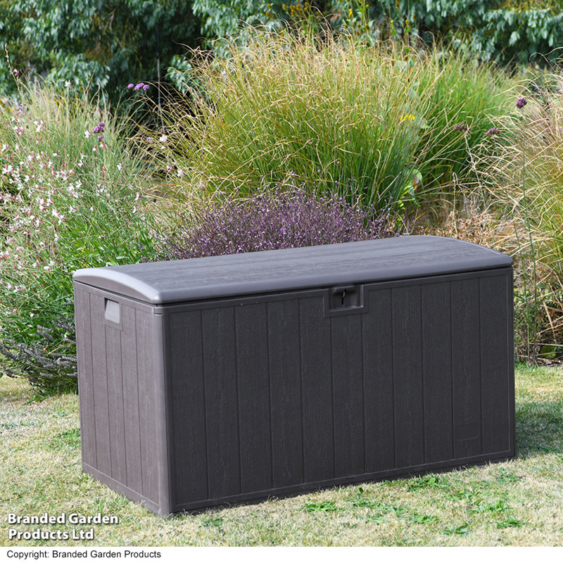 Garden Gear 122cm W Plastic Lockable Deck Box in Brown