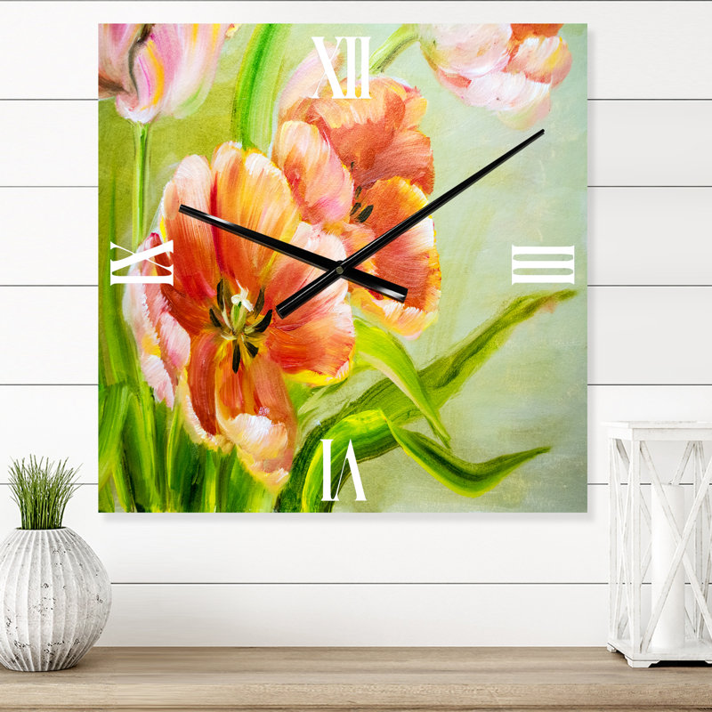 Horloge murale Tulipes, Grand