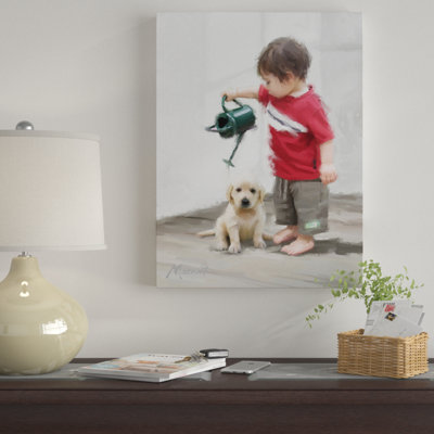 " Boy And Puppy " by The Macneil Studio