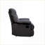 Fauteuils inclinables: Fauteuil inclinable en tissu noir avec accoudoirs coussinés, poignée à loquet et amp; Mousse à mémoire de forme | H 40 po x l 35 po x P 35 po | Noir | Tissu + métal