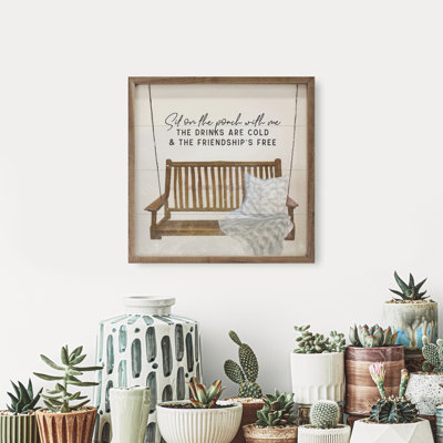 Sit On The Porch With Me Swing White
