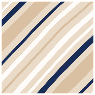 Édredon beige à rayures bleu marine