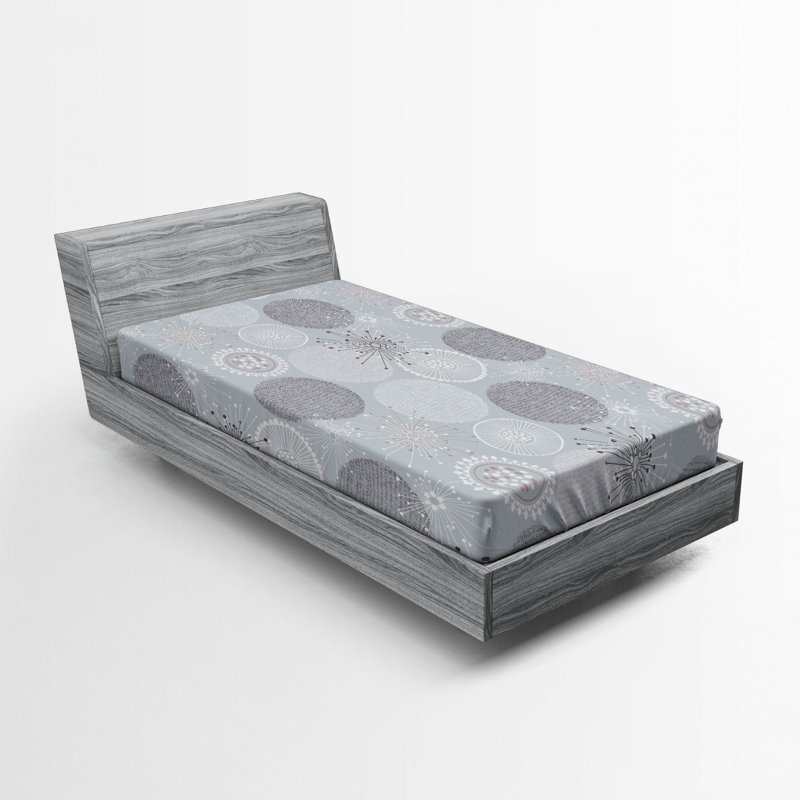 Microfiber Fitted Sheet, Twin Fitted Sheet, Geometric