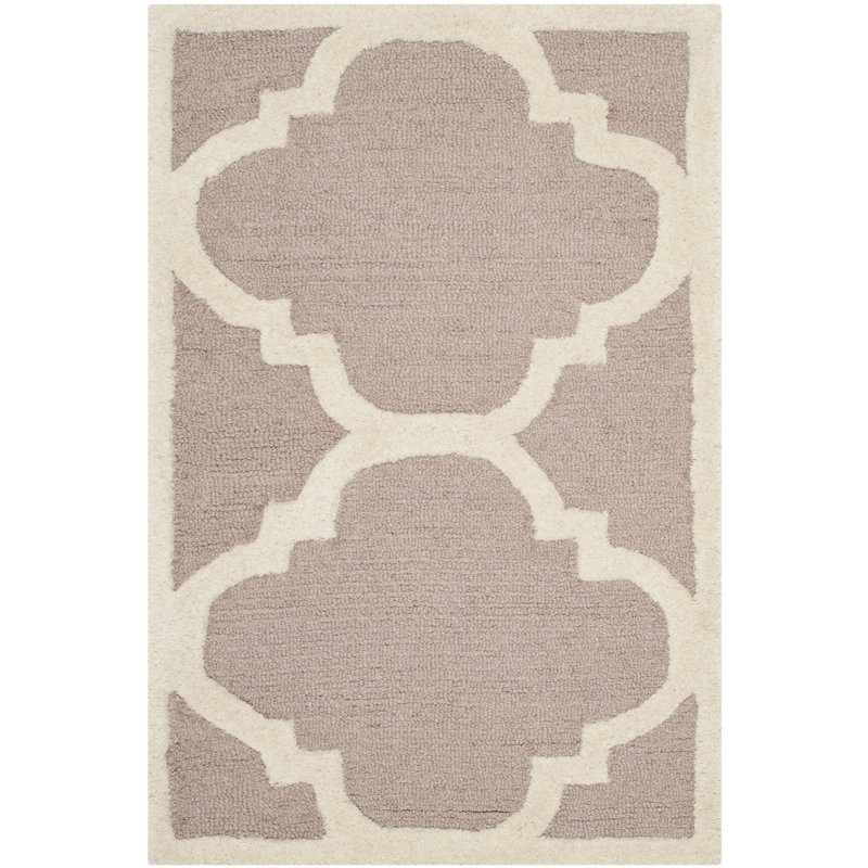 Cannen Hand Tufted Wool Geometric Rug, Rectangle 2'6" x 4'