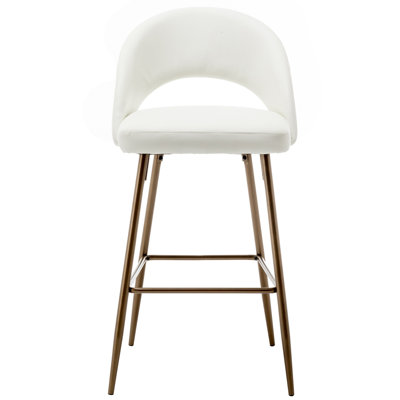 Aatto Upholstered Counter Stool with Metal Frame