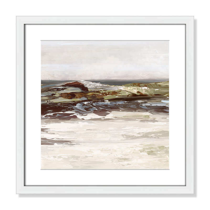 «Stoney Peak Print» par Casa Fine Arts, H 17 po x l 17 po x P 1,25 po, Reproduction encadrée blanche avec passe-partout