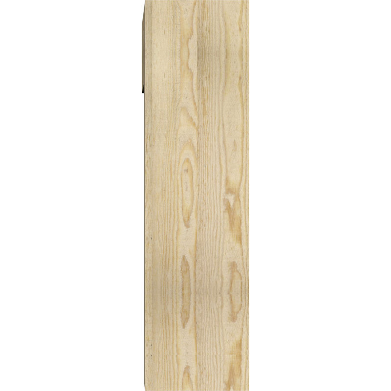 8"W x 22"D x 30"H Merced Block Rough Sawn Bracket w/ Offset Brace, Douglas Fir, 30 x 22, 8"W Douglas Fir (Rough Sawn)