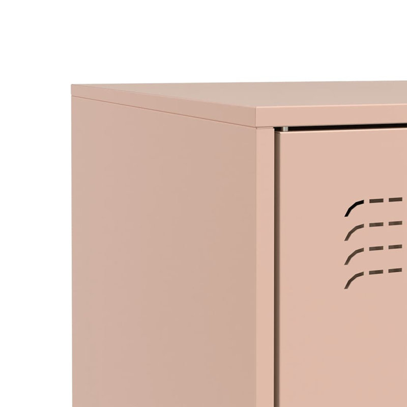 Shelman Steel Accent Cabinet, Pink
