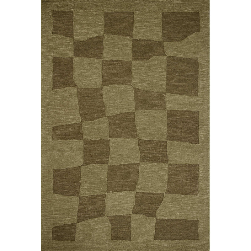 Tapis vert / olive Leanne Ford x Loloi Craven, Rectangle 9 pi 3 po x 13 pi