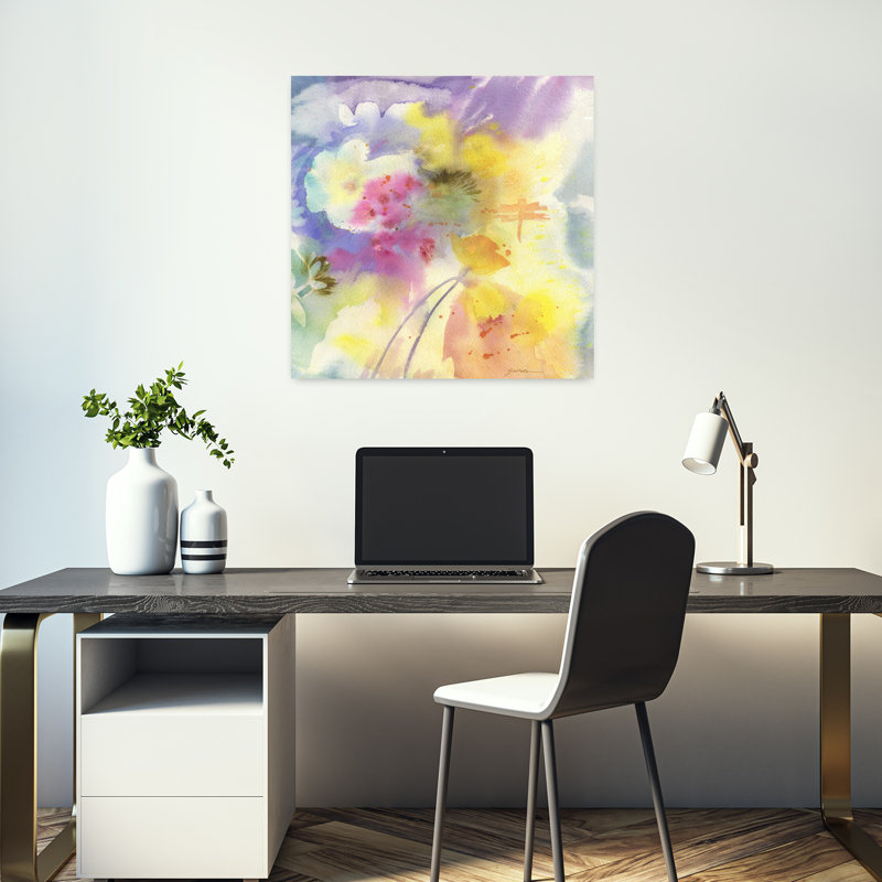Libellule, art floral contemporain, H 18 po x l 18 po