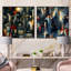 Louella - Ensemble de 2 collages abstraits carrés-101847974-101847970