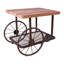 Table de bout, chêne et gris antique