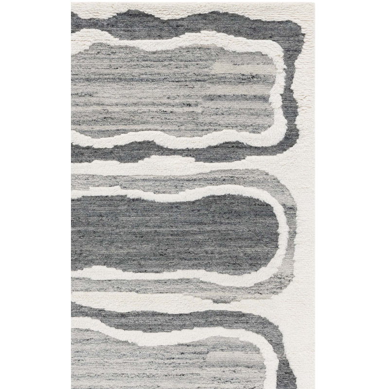 Casablanca 447 Hand Tufted Wool Pile Abstract Rug, Runner 2'3" x 8'