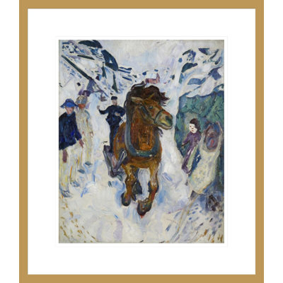 Cheval au galop par Edvard Munch - impression giclée sur cadre