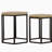 Natural and black 2-piece nested coffee table
